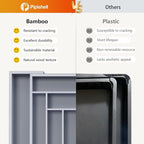 Pipishell Bamboo Expandable Drawer Organizer - Image 6