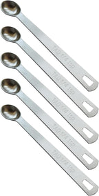 5PCS 1/4 Teaspoon Single Tiny Measuring Spoon, Small Individual Stainless Steel by BERYLER
