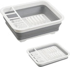 Collapsible Dish Drying Rack, Foldable Dinnerware Drainer Organizer by Craftend