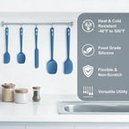 Redfly Silicone Spatula Set, 5 Piece Food Grade Silicone Cooking Utensils Set - Image 6
