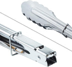 HINMAY Stainless Steel Utility Food Tongs Set Kitchen Metal Tongs - Image 4