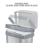 Clorox 13 Gallon Trash Can - 50L Kitchen Trash Can - Rectangular Stainless - Image 3