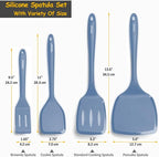 Silicone Spatula Set, 600°F Heat Resistant Silicone Spatula Turner Flipper - Image 2