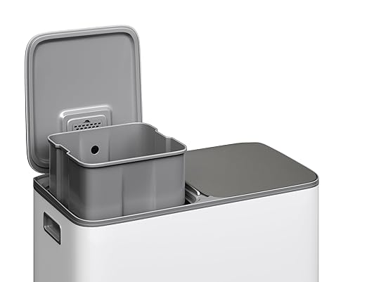 GarveeHome 2 x 10.6 gal Stainless Steel Double Trash Can - Image 7
