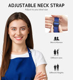 Syntus Apron for Men Women, Adjustable Cooking Kitchen Chef Aprons - Image 4