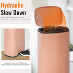 FDW | 13 Gallon Trash Can with Lid | Pink | Fingerprint-Proof | Made of Brushed - Image 2