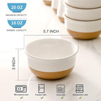 HASENSE Ceramic Cereal Bowls, 20 OZ Soup Bowls - Image 3