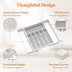 Lifewit Silverware Drawer Organizer, Expandable Utensil Tray - Image 2