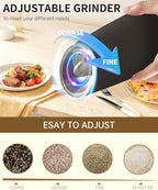 CIRCLE JOY Gravity Electric Pepper Grinder Rechargeable Salt Grinder Pepper - Image 5