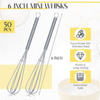 Baderke 50 Pcs Mini Whisk Bulk Small Whisks - Image 2