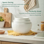 HAPPY KIT Ceramic Mixing Bowls Set, Nesting Bowls Set - Image 7