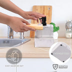 zccz Soap Dispenser with Sponge Holder, Marble Look Liquid Hand and Dish Soap - Image 4