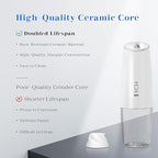 UNNEES Rechargeable Electric Salt and Pepper Grinder Set, Gravity Activated - Image 4