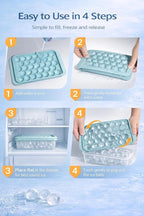 WIBIMEN Ice Cube Tray with Lid and Bin - Image 8