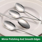 DEHOV 7.5 Inches Stainless Steel Iced Tea Spoons, Ice Cream, Long Handle Iced - Image 3