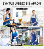 Syntus Apron for Men Women, Adjustable Cooking Kitchen Chef Aprons - Image 6