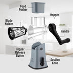 Zulay Kitchen Rotary Cheese Grater 5 Blade Cheese Shredder - Image 8