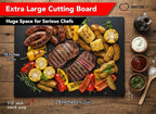 Thirteen Chefs Extra Large 24 x 18 Black Cutting Board - Image 2