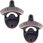 Vintage Copper Bottle Cap Opener Wall Mount, Retro Beer Bottle Opener by Wallmountedbottleopener