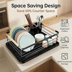 Dish Racks for Kitchen Counter, Thickened Metal Dish Drying Rack - Image 3