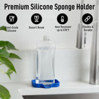 Zulay Kitchen Small Silicone Sponge Holder – Space-Saving Sink Organizer Tray - Image 2