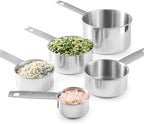 Stainless Steel Measuring Cups, Laxinis world 5 Piece Stackable Measuring Set - Image 3