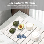 Large Stone Dish Drying Mat for Kitchen Counter, Collapsible Quick Drying Mat - Image 5
