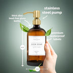 Vine Creations Amber Glass Soap Dispenser, 2 Pack Kitchen Soap Dispenser Set - Image 6