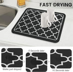 WISELIFE Dish Drying Mat Super Absorbent Drying Mat Large Dish Drying Mats - Image 4