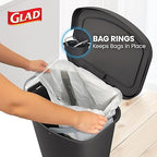 Glad 13 Gallon Trash Can 2 Pack | Plastic Kitchen Waste Bins - Image 5