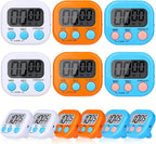 12 Pack Digital Kitchen Timers for Cooking, Small Magnetic Countdown Classroom by Dualshine
