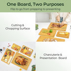 Keechee 4-Pcs Natural Wood Cutting Board Set Kitchen Tools - Image 3