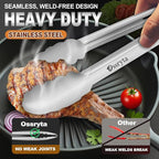 Stainless Steel Cooking Tongs Set of 3 - Image 2