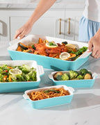 Sweejar Ceramic Bakeware Set of 4, Casserole Dishes - Image 6