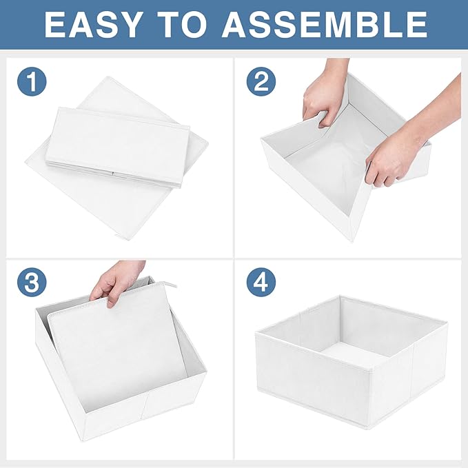 Criusia Drawer Organizer Clothes, 24 Pack Dresser Organizer Bins - Image 7