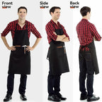 NLUS 2 Pack Kitchen Cooking Aprons, Adjustable Bib Soft Chef Apron - Image 3