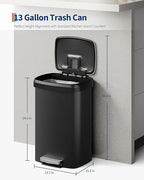 Garvee 13 gal / 50 L Plastic Trash Can - Image 5