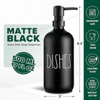 VIMERPA Dish Soap Dispenser, Matte Black Soap Dispenser - Image 8
