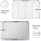 P&P CHEF 19.6 Inch Stainless Steel Baking Sheet - Image 6
