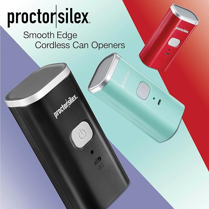 Proctor Silex Automatic Electric Can Opener, Hands Free Cordless Operation & - Image 8