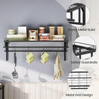 CHOEZON Hanging Pot Rack, Wall-Mounted Pot Rack, Kitchen Cookware Organizer - Image 6