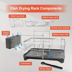 2-Tier Dish Drying Rack for Kitchen Counter, 304 Stainless Steel - Image 7