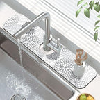 Findosom 2PCS 17" x 32" Dish Drying Mat & 24" x 5.5" Sink Splash Guard - Image 4