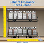 BOIVSHI 2-Tier Pull Out Spice Rack, Spice Rack Organizer, Pull Out Spice Racks - Image 4