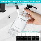 RYTOXILO Clear Soap Dispenser 2 Pack, Glass Soap Dispenser - Image 4