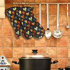 Oven Mitts Gloves 1 Pair Heat Resistant 480 ℉ Non Slip Clear Silicone Printed - Image 8