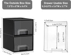Vtopmart Black Small Stackable Storage Drawers, Cologne Organizer - Image 3