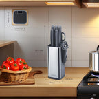 RAXCO 10-Piece Kitchen Knife Set | Stainless Steel Holder | Compact Design - Image 2