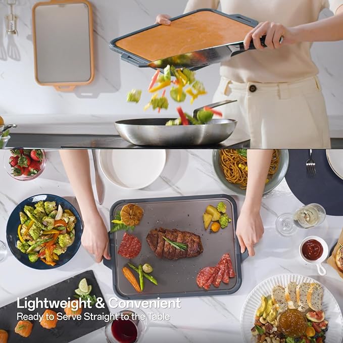 GUANCI Pure Titanium Cutting Board, Double Sided Cutting Board - Image 2
