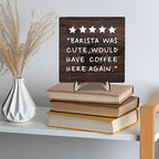 Coffee Bar Sign Plaque Decor, Coffee Bar Accessories, Rustic Wooden Tabletop - Image 8